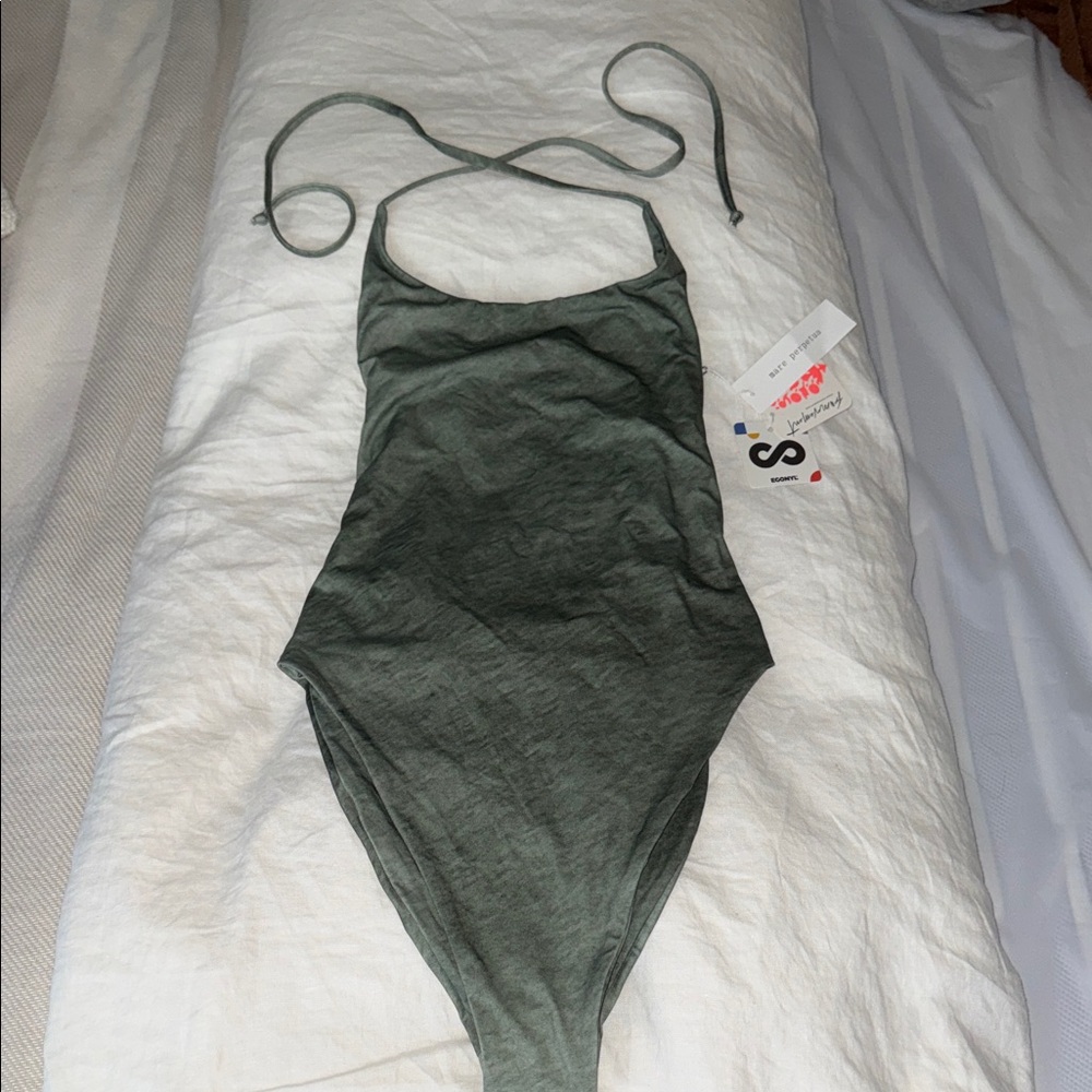 FP Movement by Free People Olive Green One-Piece Swimsuit